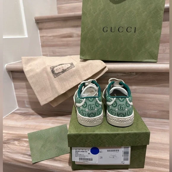 Authentic Gucci GG Kids Tennis Sneakers Size 28 - Picture 3 of 8